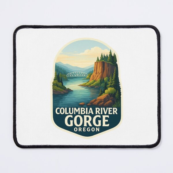 Item preview, Columbia River Gorge Oregon Cliffside River View designed and sold by Places On Earth.