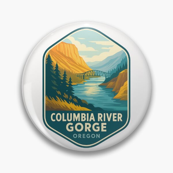 Item preview, Columbia River Gorge Oregon Sunset Over River and Mountains designed and sold by Places On Earth.