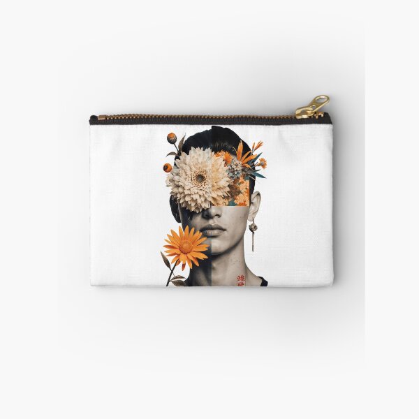 Item preview, Artwork features a human face blended with flowers, showcasing creativity through mixed media techniques and vibrant colors designed and sold by SpaceartLilu.