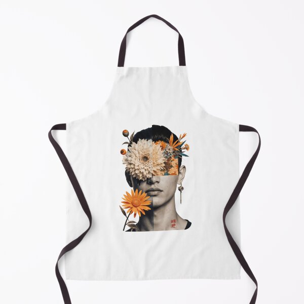 Item preview, Artwork features a human face blended with flowers, showcasing creativity through mixed media techniques and vibrant colors designed and sold by SpaceartLilu.
