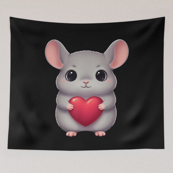 Item preview, Chinchilla Valentine's Day Heart Love designed and sold by Gogetgiggles.