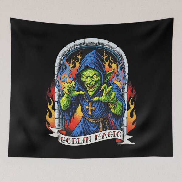 Item preview, Cursed Goblin Wizard - Dark Fantasy Retro designed and sold by CoffinsArt.
