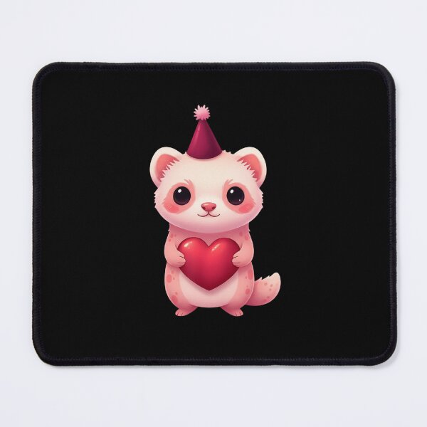 Item preview, Cute Ferret Holding Heart Valentine's Day Lover designed and sold by Gogetgiggles.