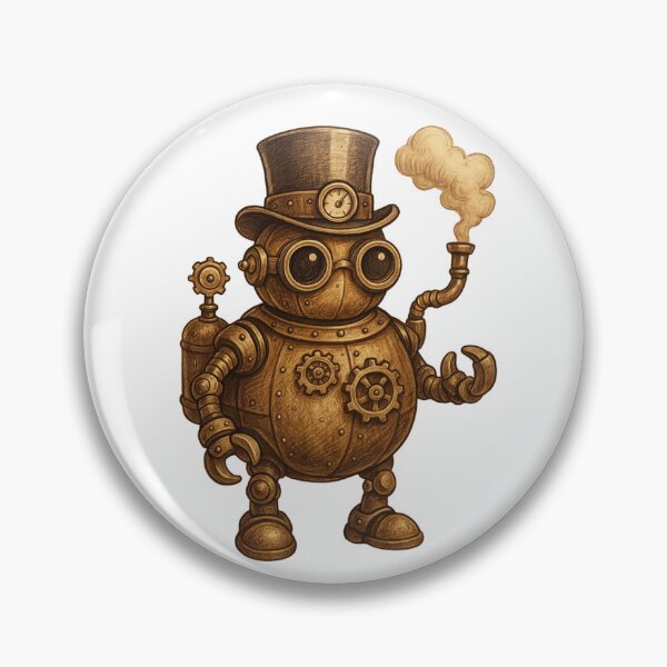Item preview, Steampunk Gentleman Automaton – Brass Clockwork Robot designed and sold by Papier Atelier Art.