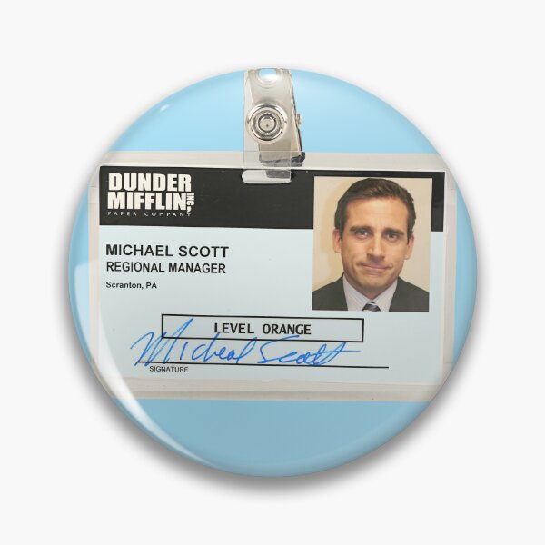 Item preview, Michael Scott badge designed and sold by Indepp.