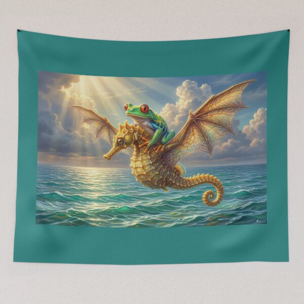 Item preview, Winged Seahorse Give Takes Frog on  an Adventure designed and sold by Tridentulus.