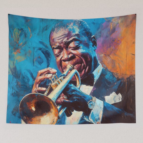 Item preview, Louis Armstrong Art, Gift, Music, able, Portrait designed and sold by jmgstore.