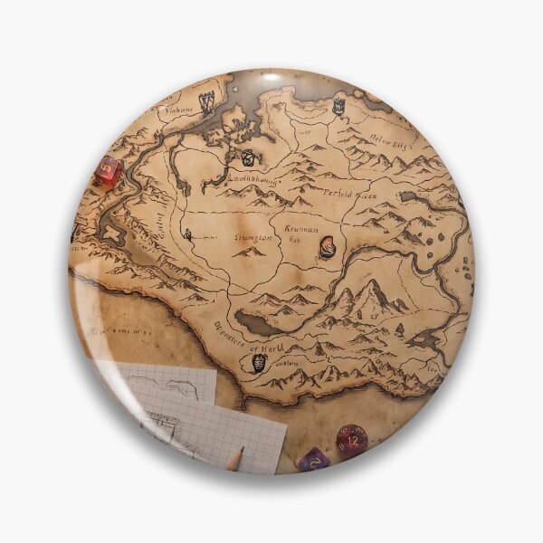 Item preview, Dungeon Master's Table - Fantasy RPG Map & Dice Knolling designed and sold by SavinMercantile.