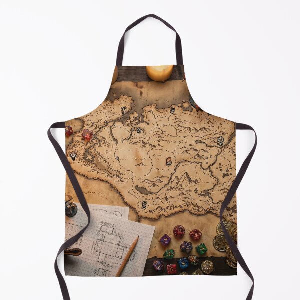 Item preview, Dungeon Master's Table - Fantasy RPG Map & Dice Knolling designed and sold by SavinMercantile.