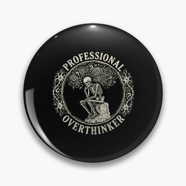 Item preview, Vintage Skeleton Professional Overthinker - The Thinker Rodin Parody designed and sold by Mason-Pride.