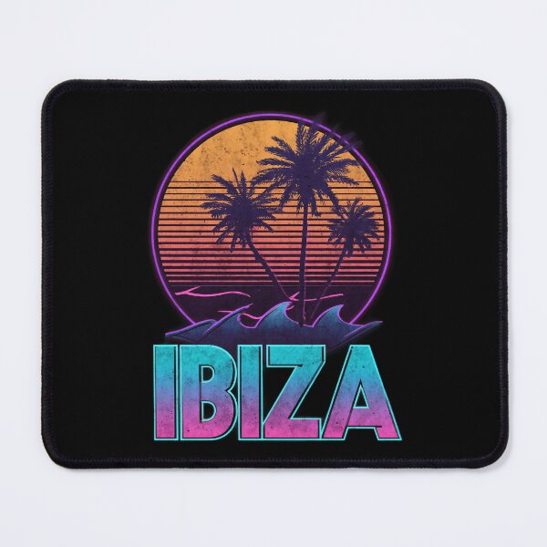 Item preview, Ibiza Neon Sunset with Palm Trees – Retro Synthwave Island Motif designed and sold by Meiersbeste.
