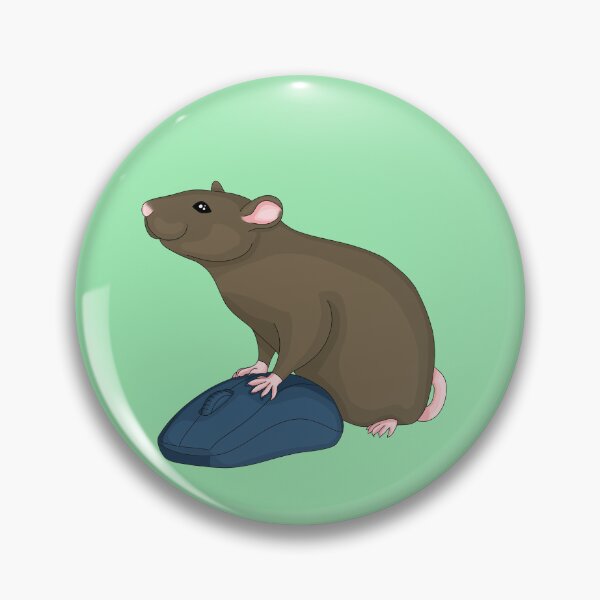 Item preview, Rat Using a Computer Mouse designed and sold by Cozy Little Doodles by Hosha’na.