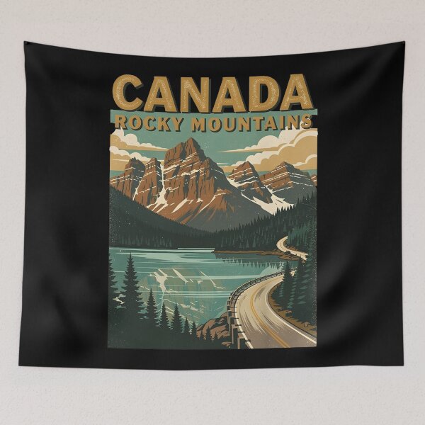 Item preview, vintage travel canada Rocky Mountains designed and sold by Uglyandcute.