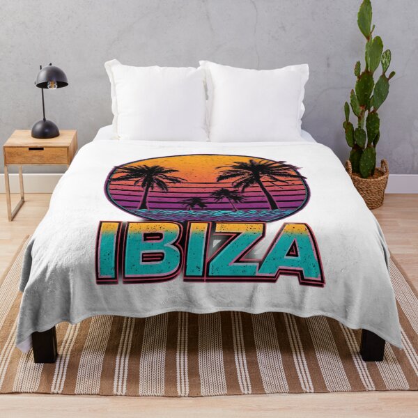 Item preview, Ibiza Neon Sunset with Palm Trees – Retro Island Motif designed and sold by Meiersbeste.
