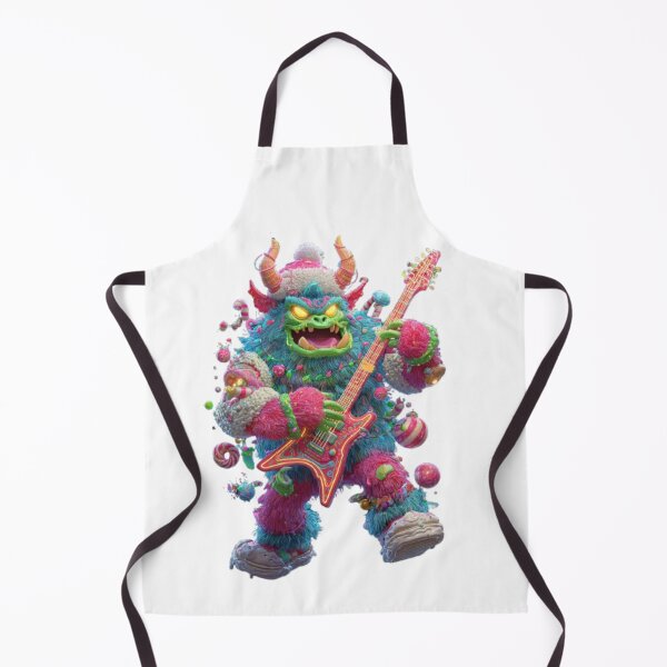 Item preview, Christmas Rocker Monster with Guitar designed and sold by AlexLineArt.