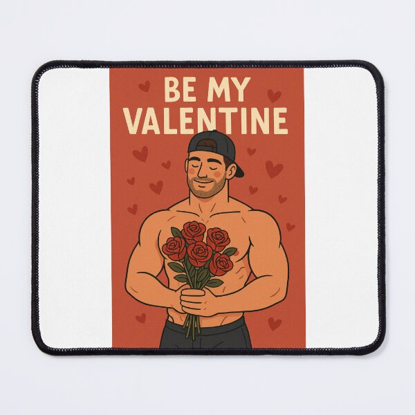 Item preview, Gay Valentine Card – Shirtless Hunk with Roses designed and sold by Places On Earth.