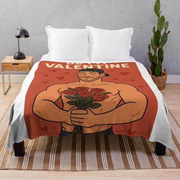 Item preview, Gay Valentine Card – Shirtless Hunk with Roses designed and sold by Places On Earth.