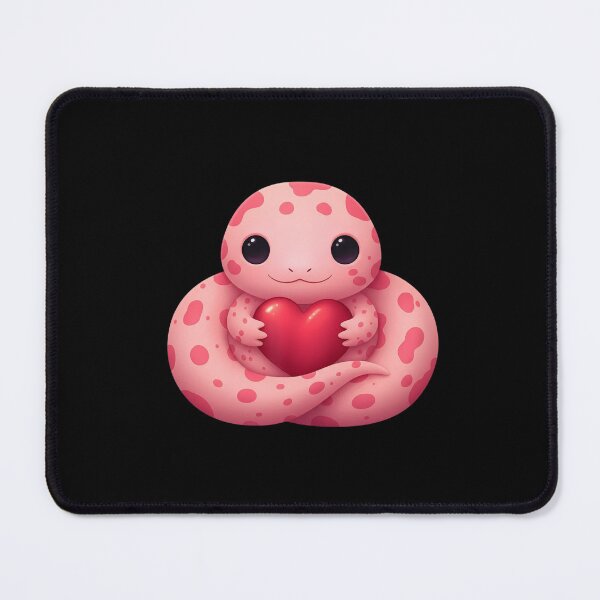 Item preview, Cute Pink Snake Holding a Heart Valentine's Day Lover designed and sold by Gogetgiggles.