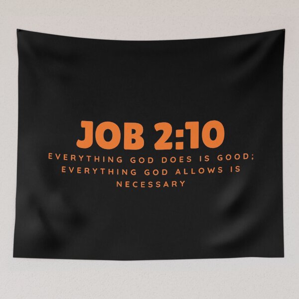 Item preview, Everything God Does Is Good – Job 2:10 Orange Typography Christian designed and sold by MoriaStore.