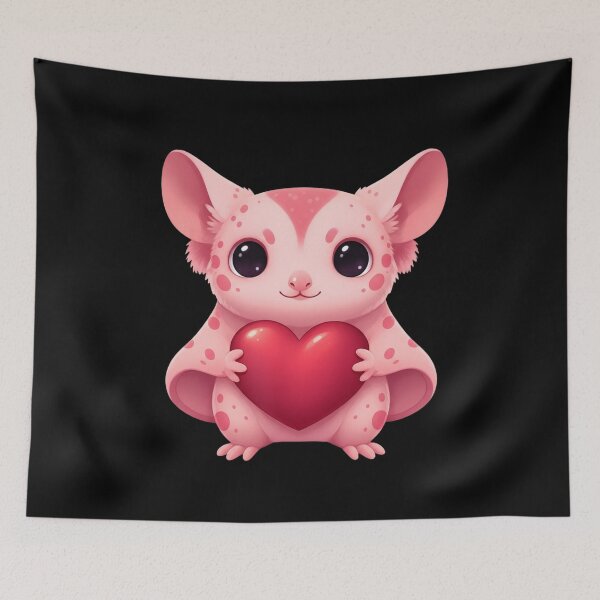Item preview, Pink Sugar Glider Heart Cute Valentine's Day designed and sold by Gogetgiggles.