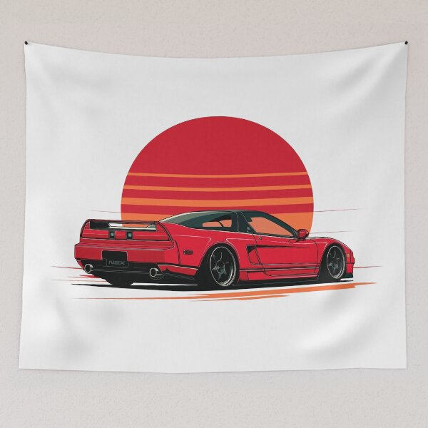 Item preview, Acura NSX classic Red Summer illustration designed and sold by blackdogshop.