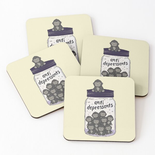 Item preview, Funny Gorilla Anti Depressant Jar Animal Lover Zoo Boys Girls Kids designed and sold by rafaeltto.