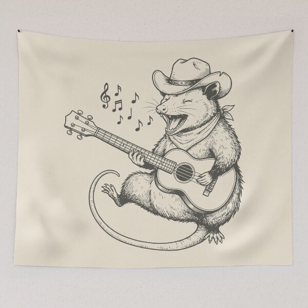 Item preview, Cowboy Possum Ukulele Player Western Music designed and sold by Y-Vibes.