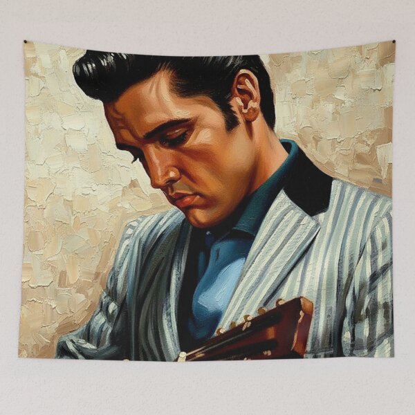 Item preview, Blue Suede Serenade - Elvis Singing Art designed and sold by Art's Diner.