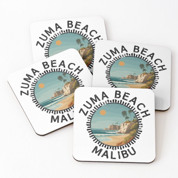 Item preview, Zuma Beach - Malibu (with Black Lettering) designed and sold by VelvetRoom.