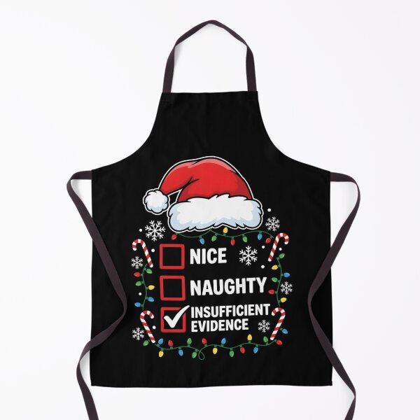 Item preview, Funny Christmas Insufficient Evidence, Naughty Nice Santa Checklist Humor Gift, Holiday Party Xmas Graphic Tee designed and sold by saloui.