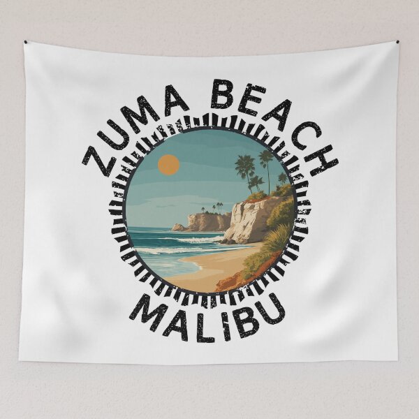 Item preview, Zuma Beach - Malibu (with Black Lettering) designed and sold by VelvetRoom.