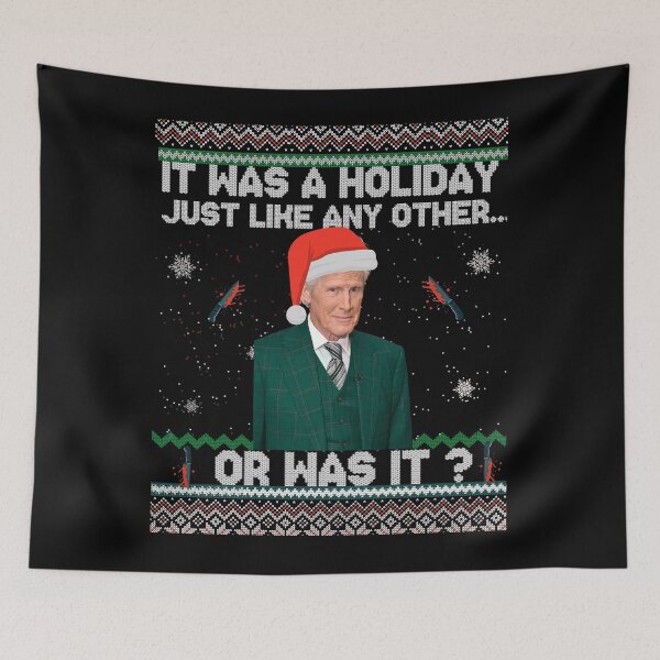 Item preview, Keith Morrison christmas sweater True Crime Ugly Christmas it was a holiday just like any other  Funny Christmas Sweater  designed and sold by EvelynZem.