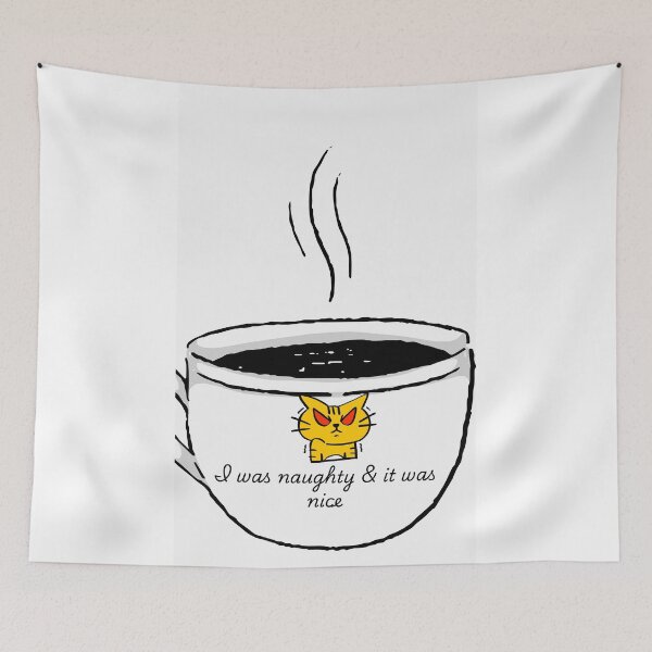 Item preview,  I Was Naughty & It Was Nice - Funny Grumpy Cat Coffee designed and sold by Extremeallie.