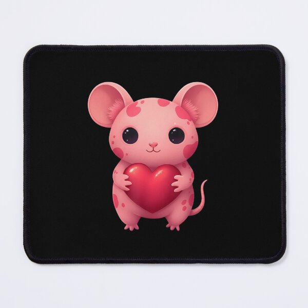 Item preview, I Love You Cute Pink Mouse Valentine designed and sold by Gogetgiggles.
