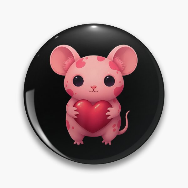 Item preview, I Love You Cute Pink Mouse Valentine designed and sold by Gogetgiggles.