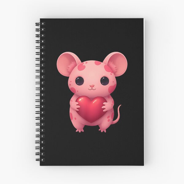 Item preview, I Love You Cute Pink Mouse Valentine designed and sold by Gogetgiggles.