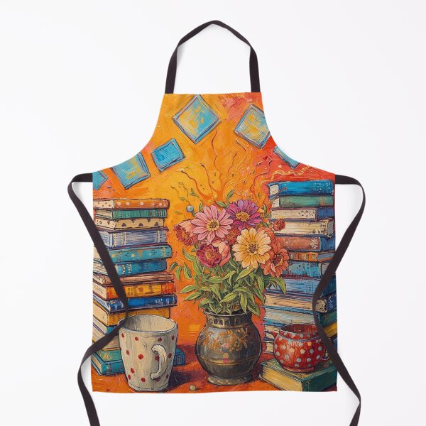 Item preview, Colorful Books and Flowers Arrangement designed and sold by Modern-Tropical.