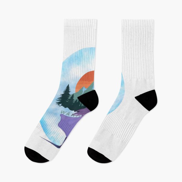 Item preview, minimal landscape with mountains and pines with lovers looking designed and sold by tsintsinshop.