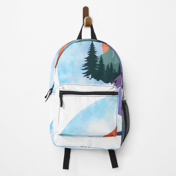 Item preview, minimal landscape with mountains and pines with lovers looking designed and sold by tsintsinshop.