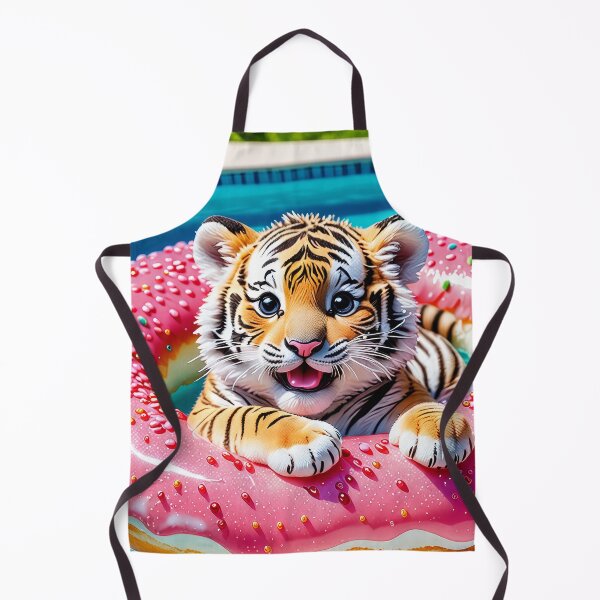 Item preview, Adorable Tiger on Sprinkle Donut Float – Sunshine & Poolside Whimsy designed and sold by 4TinyPaws.