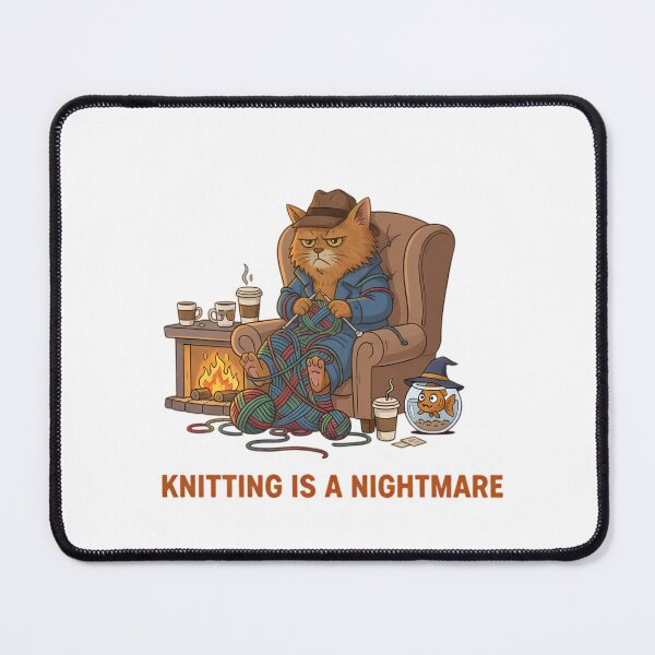 Item preview, KNITTING IS A NIGHTMARE  designed and sold by 4yo-bb.
