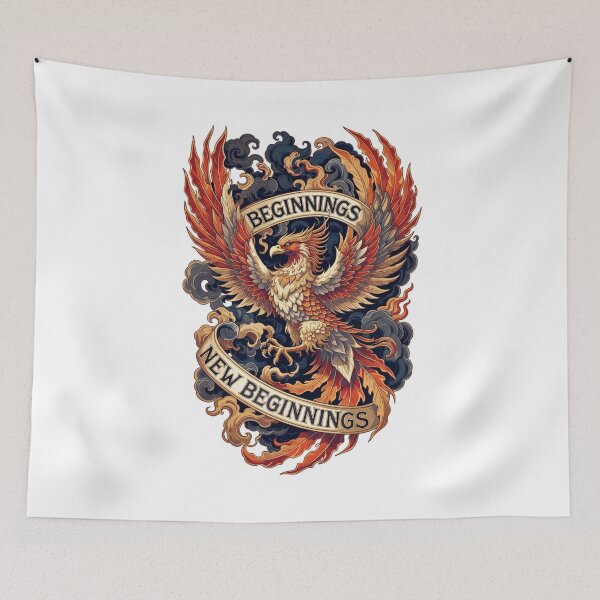 Item preview, Phoenix New Year T-Shirt, Premium Mythology Emblem, Vibrant New Beginnings Graphic designed and sold by YMLux.