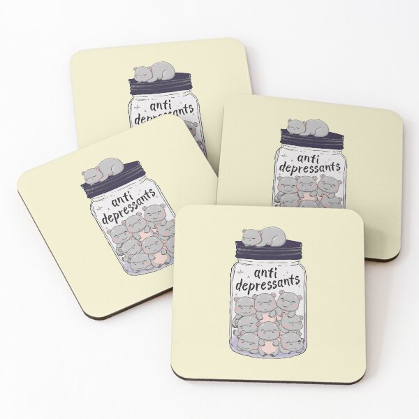 Item preview, Funny Hippopotamus Anti Depressant Jar Animal Lover Zoo Boys Girls Kids designed and sold by rafaeltto.