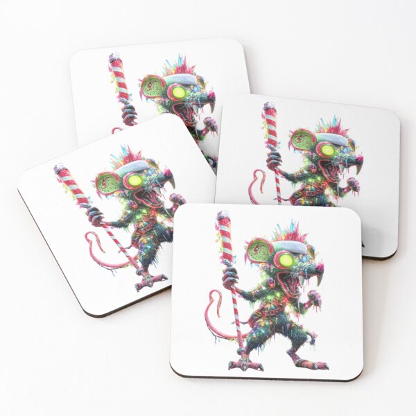 Item preview, Grotesque Christmas Rat Monster designed and sold by AlexLineArt.