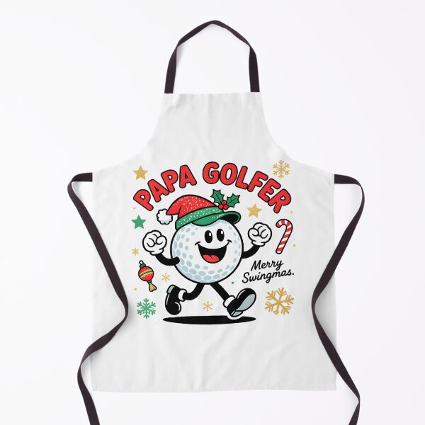 Item preview, Papa Golfer Christmas Golf Tee – Retro Cartoon Holiday Shirt designed and sold by MKV Design.