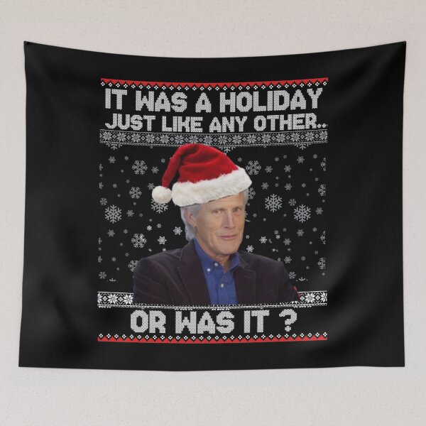 Item preview, Keith Morrison christmas sweater True Crime Ugly Christmas it was a holiday just like any other  Funny Christmas Sweater  designed and sold by EvelynZem.