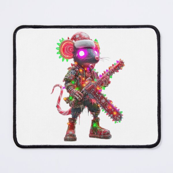 Item preview, Christmas Rat Monster with Chainsaw designed and sold by AlexLineArt.