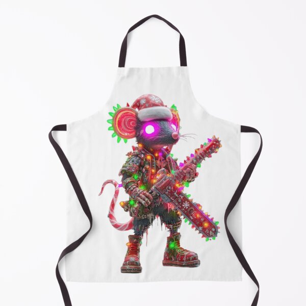 Item preview, Christmas Rat Monster with Chainsaw designed and sold by AlexLineArt.