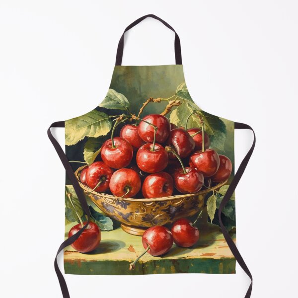 Item preview, Bowl of Cherries with Leaves designed and sold by Modern-Tropical.