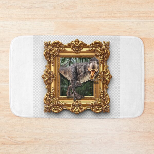 Item preview, ornate rococo golden frame with dinosaur and nature background designed and sold by tsintsinshop.